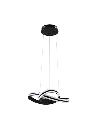 Lustre LED moderne noir GL0392 pour salon et salle à manger