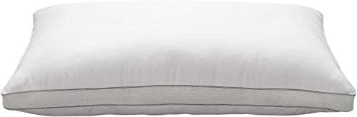 Exquisite Hotel Collection Luxury Mesh Gusset Style MEDIUM SOFT Gel Fiber Filled Bed Pillow with 100% Cotton Shell, Queen Size Pillow, Ideal for Stomach Sleepers, Single