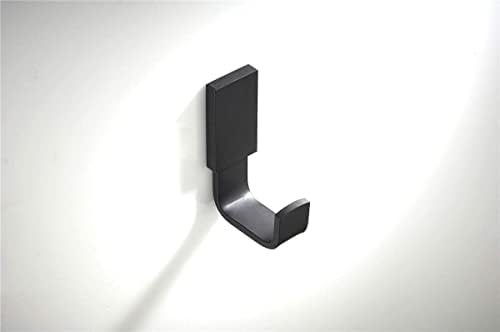 Flybath Coat Hook Brass Robe Towel Hooks Contemporary Style Matte Black Finish Wall Mounted - 2 Pack