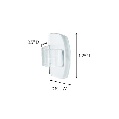 Command Round Cord Clips, 10 Organizadores de Cables Transparentes con 12 Tiras Command, Clips de Pared sin Daño para Colgar Cables Eléctricos miniatura 2