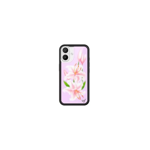 Image of Wildflower Cases - Compatible with iPhone 16 | Protective Black Bumper, 6.5ft Drop Test Certified, Women Owned Small Business | Floral Nature Pink Green Dainty Trendy Cute | Sweet Lily