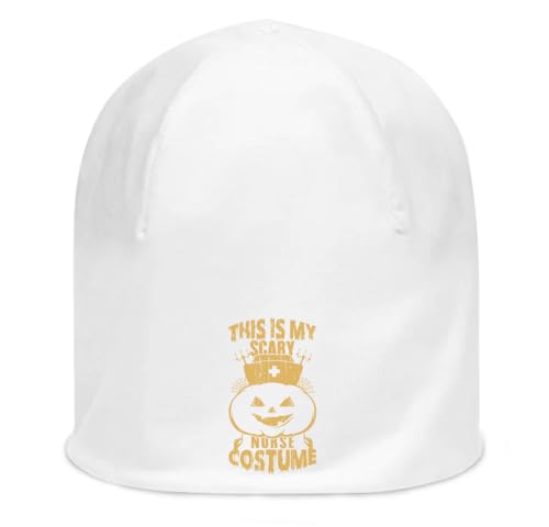 Bonnet blanc infirmière Halloween en coton unisexe taille unique souple