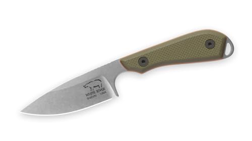 WhiteRiver Model 1 Pro Green/Orange Textured G10 Handle WRM1-TGO