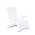 Step2 Vero Adirondack Chair, Stylish Poolside Lounger, Fade-Resistant, Waterproof Patio Furniture for Sun Shelf, Use in Pools up to 9-Inches of Water, Weighted, White