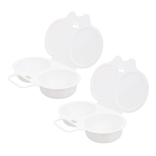 PRETYZOOM 1Pair Microwaveable Egg Poachers Egg Steamers for Quick Cooking Plastic Egg Cookers for Poached Eggs Convenient Kitchen Tool for Breakfast Preparation