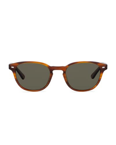 Christopher Cloos - Mala Bourbon - Round Polarized Sunglasses for Men & Women with Case - Trendy Sun UV Protection Glasses - Unisex