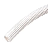 Tool parts Wire Loom Tubing Corrugated Pipe Conduit - 16M/52.5ft Length 20x25mm White