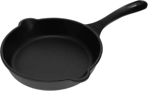 Image of Victoria Cast Iron Skillet, Pre-Seasoned Cast-Iron Frying Pan with Long Handle, Made in Colombia, 6.5 Inch (Pack of 6)