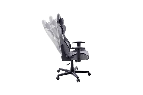 DXRacer 4.2 FD01 L/GN -New- Gaming-/ Büro-/ Schreibtischstuhl, mit Wippfunktion Gaming Stuhl Höhenverstellbarer Drehstuhl PC Stuhl Ergonomischer Chefsessel, grau-schwarz