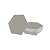 Avant Decor | Peel and Stick Kitchen Backsplash Tiles | Stone Composite Hexagon Solid Color | Stick On Wall Tiles | Easy DIY Installation | 6” x 6.9” | Box of 30 Tiles