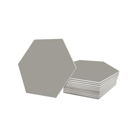 Avant Decor | 30 Tiles | Stone Composite Hexagon Solid Color | Peel and Stick Kitchen Backsplash Tiles | Stick On Wall Tiles | Easy DIY Installation | 6” x 6.9” Cover