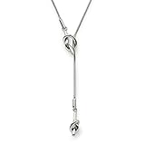 [ジュエル ボックス] JewelVOX ネックレス レディース サージカルステンレス ロング 金属アレルギー対応 ラリエット Y字 (シルバー)