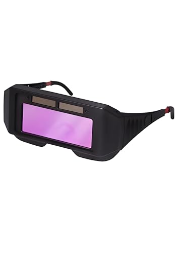 Image of Auto Darkening Welding Goggles | Solar Powered Welding Glasses with Adjustable Strap, Auto Darkening LCD Screen & Eye Protection for Arc, MIG, TIG, and Stick Welding