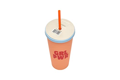Pearhead Grl Pwr Tumbler, Girl Power Travel Mug, Reusbale Coffee Cup, 22Oz Tumbler With Lid And Straw, Matte Pink #TOP5