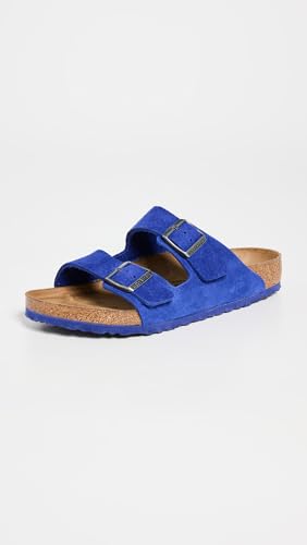 Birkenstock Men's Arizona Sandals, Desert Buck Indigo Blue, 9 Medium US2