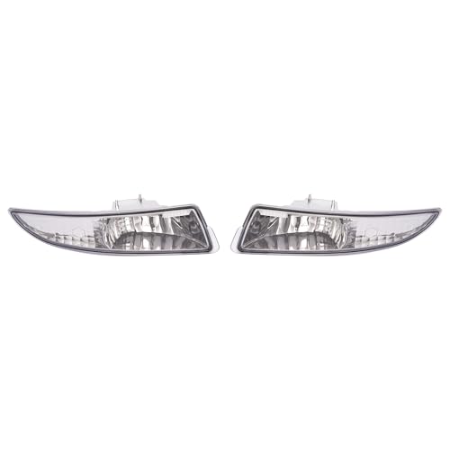 HECASA Turn Signal Lights Compatible with 1993-2002 Chevrolet Camaro Driver Passenger Front Parking Signal Lamps Clear Lens + Chrome Housing Replacement for GM2520146 GM2521146 5978551 5978552 by HECASA - Image 2