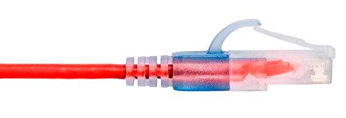 Image of Monoprice Cat6A Ethernet Network 10G Patch Cable - 25 Feet - Red (10-Pack) - SlimRun Series