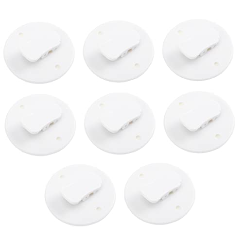GRIRIW 8pcs Self Adhesive Shower Curtain Clips Minimalist Design Clips for Securely Holding Curtains Prevents Wind Splashes for Bathroom Privacy