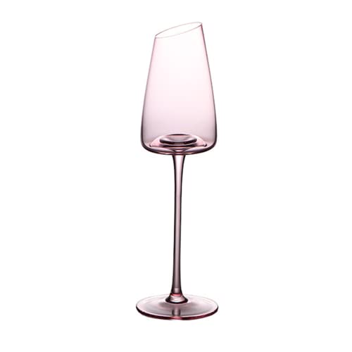 HALAWAKA Bicchiere da vino rosso con fondo concavo in cristallo senza piombo (2 pezzi) - Bicchiere da vino in cristallo stile fenicottero, bicchiere da vino bordeaux