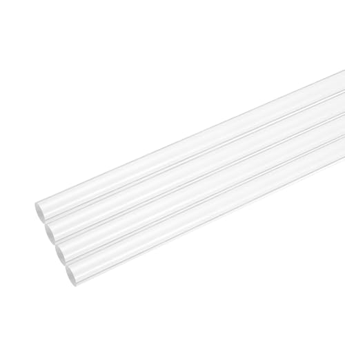 Image of MECCANIXITY 4pcs Acrylic Round Rods 1 /2 inch x 8 inch Clear Acrylic Dowel Rods Sticks Plastic Sticks Strip for DIY Crafts Lighting Gardening Decoration - 12mm x 200mm