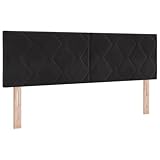 vidaXL Cabecero con cabecera Negro 144 cm Terciopelo, mobiliario Lujoso para Dormir y cómodamente