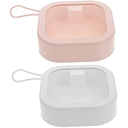 ULTECHNOVO 2 unidades caja para el pelo caja de almacenamiento para niñas Scrunchies Mini joyero caja de almacenamiento pinza de pelo caja de almacenamiento ornamento contenedor portable horquilla