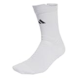 adidas Unisex Tennis Cushioned Crew Socks 1 Pair, dash grey/black, 8.5-10