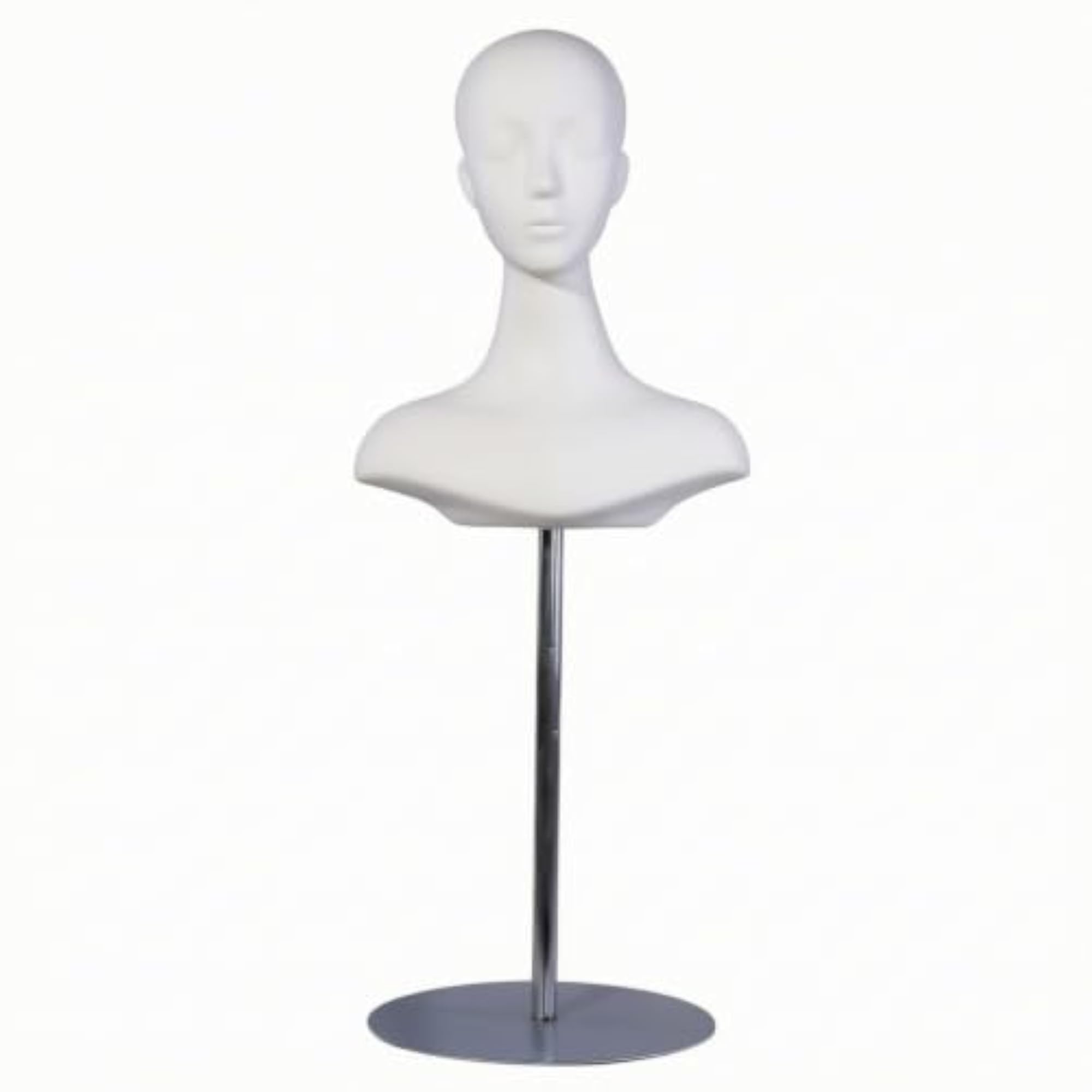 Sturdy Mannequin Head with Shoulders Display Stand