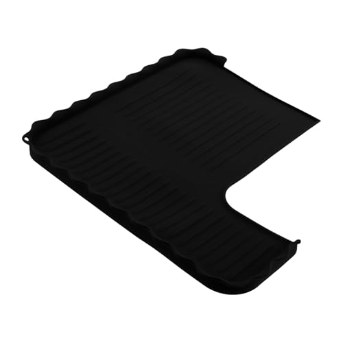 TOYANDONA Tapete de Silicona Negro para Tapa de Máquina de Café Espresso, Resistente Humedad y Flexible, Adecuado para Encimera de Cocina
