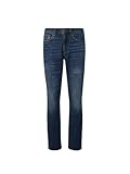  Armani Exchange Jeans Homme Modèle 5 Pockets Pant, en coton mélangé, taille haute, fermeture à glissière cachée, poches latérales et arrière, ligne droite, coupe large, couleur, Indigo Denim, 29