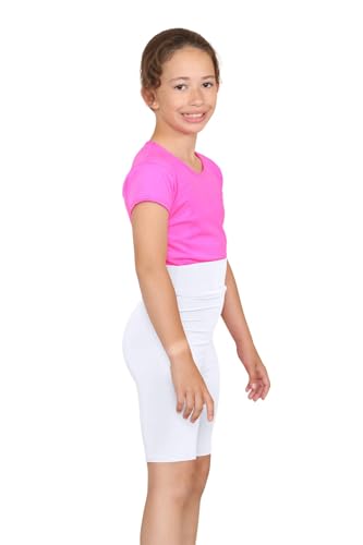 Short de cyclisme extensible blanc et mini short de sport filles - 6