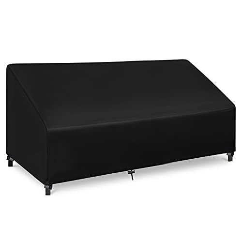 Patio Sofa Cover,Patio Loveseat Cover,Patio Seat Cover,420D Lounge Deep Chair Cover,Durable and Waterproof Outdoor Furniture Chair Cover,Oxford Cloth Cover,88''(L) x32.5''(W) x33''(H),Black