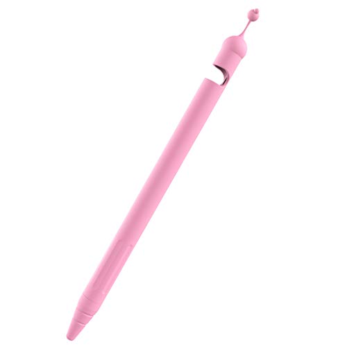 Capa protetora flexível macia de borracha de silicone para Apple Pencil 1ª geração – Rosa