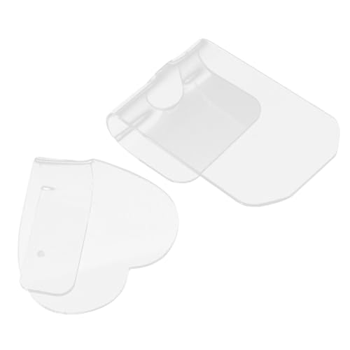 2Pcs Manicure Mixing Trays Transparent Handheld Palette for DIY Nail Art Cosmetic Blending and Foundation Mixing for Display and Photography