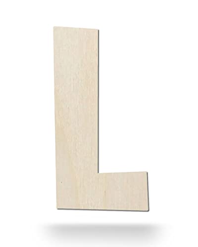 Kleenes Traumhandel Holzbuchstaben - Buchstabe aus Holz - Buchstaben f&uuml;r T&uuml;rbeschriftung - Alphabet aus Holz f&uuml;r Kinderzimmer, Wohnzimmer u.v.m. - (10 cm, Gro&szlig;es L)