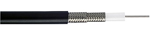 Cable coaxial RG223, 0,9 mm2, cobre, 5,4 mm, 50 ohm, negro, PVC, sólido, 328 pies, 100 m, cable, compatible con cables coaxiales WEBRO, audio y vídeo