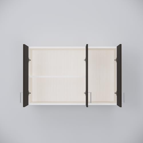 Image of SPECIALITY PANELS 3 Door Modular Wall Mounted Kitchen Cabinet with Adjustable Shelf Space Saving Storage Unit | Engineered Wood Cupboard for Kitchen Living Room Organizer Furniture | DIY Assembly