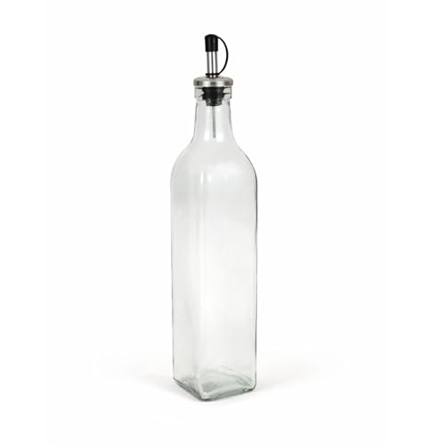 PARENCE. Bouteille d’huile en verre 500 ml – Distributeur avec bec verseur anti-goutte