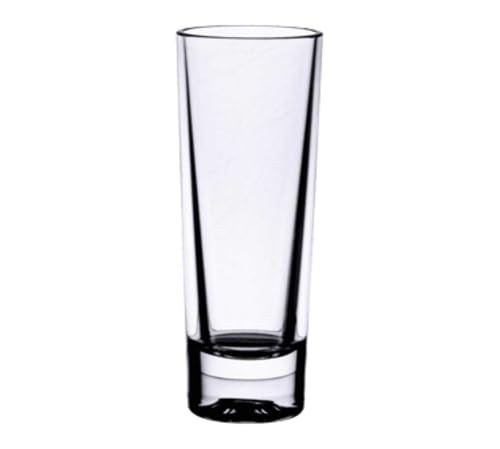P44-TG-PLTHSG002CC, Shot Glass, 2 oz 4-1/4"H Heavy Base, Polycarbonate, Clear, Tall Unbreakable Bar and Cocktail Glasses, Commercial Drinkware, Pack of 24