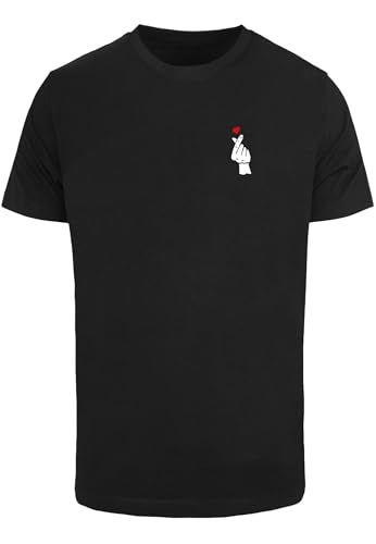 Mister Tee Męski T-Shirt Love Sign Tee 2.0, koszulka z nadrukiem dla mężczyzn, koszulka graficzna, Streetwear, czarny, 3XL