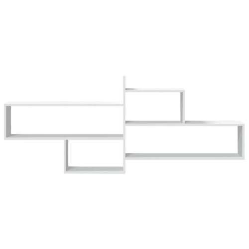 Meuble de rangement mural grand format blanc étagère flottante