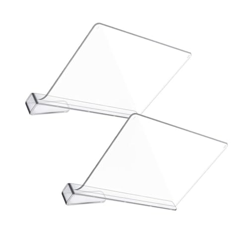 Ciieeo 4Pcs Acrylic Closet Dividers Multi Use Transparent Shelf Organizers for Clothes Shoes Bags Easy to Install Partition Racks for Neat Storage and Organization Any Space