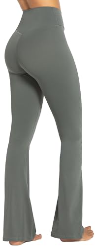 Image of Sunzel Flare Leggings, Crossover Yoga Pants with Tummy Control, High-Waisted and Wide Leg