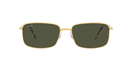 Ray-Ban Unisex RB3717 Rectangular Sunglasses, Legend Gold/Green, 57 mm - image 1