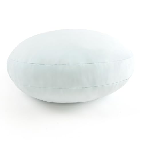 JEMAジェマ もちもち クッション 抱き枕 マシュマロ ラウンドクッション 丸型 可愛い 背もたれ ひんやり 通気性よい オールシーズン 接触冷感 もっちり なめらか 丸型 直径60cm ライトブルー