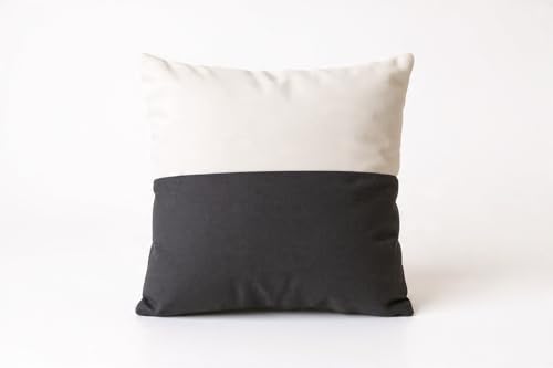 Image of Hotel Quality Premium Fibre Cushions | Cushion 16 inch x 16 inch | Pillow,Cushion,Cushions for, Cushion Pillow,Pillow,Cushions for Bed (Grey-White, 1)