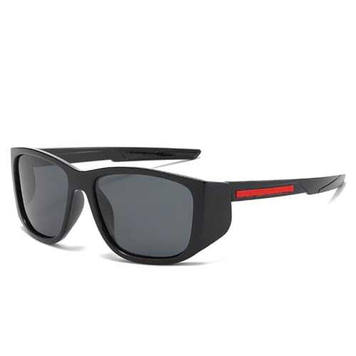 JRLLFD Gafas de sol deportivas polarizadas para hombre, coloridas, para exteriores, UV400 (talla única/negras)