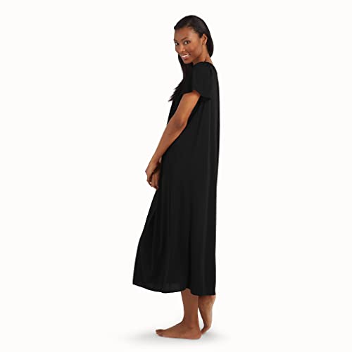 Miss Elaine Nightgown - Women's Long Tricot Nightgown, Short Flutter Sleeves, Comfortable Lightweight Fabric, Sleepwear2