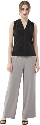 May You Be Women’s Light-Weight Palazzo Wide Crinkle Pants with Adjustable Strap2