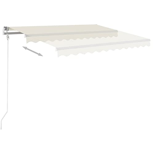 Auvent manuel rétractable 400x350 pour terrasse avec toile polyester imperméable - 5